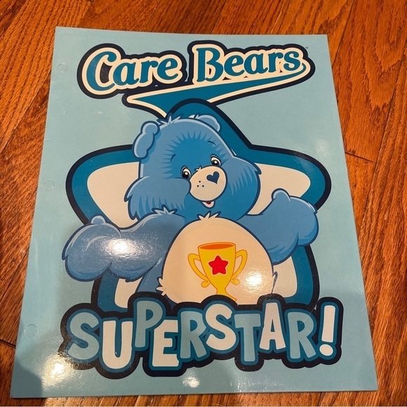 Star point 2004 Care Bears Superstar! Blue Pocket Folder - Picture 1 of 8